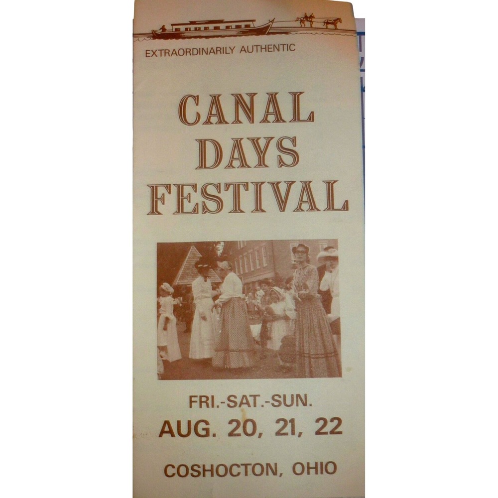 1971 Canal Days Festival Brochure Coshocton Ohio Roscoe Village Ephemera Vintage